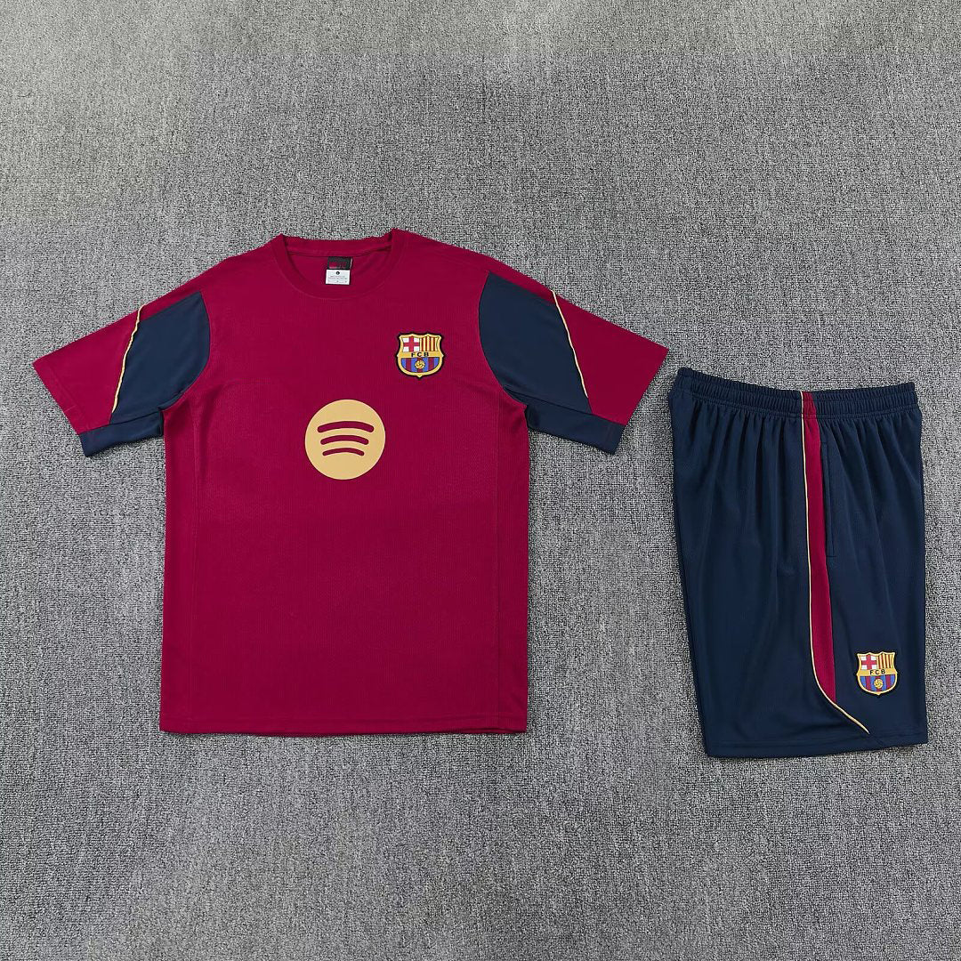 2026-27 Barcelona Red Short-sleeved shorts training suit