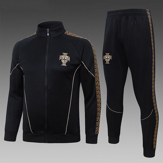 2026-27 Portugal Black Long zippered training suit