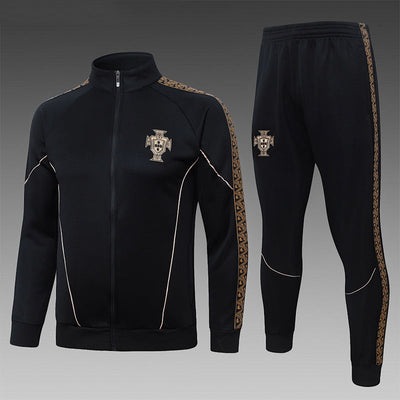 2026-27 Portugal Black Long zippered training suit
