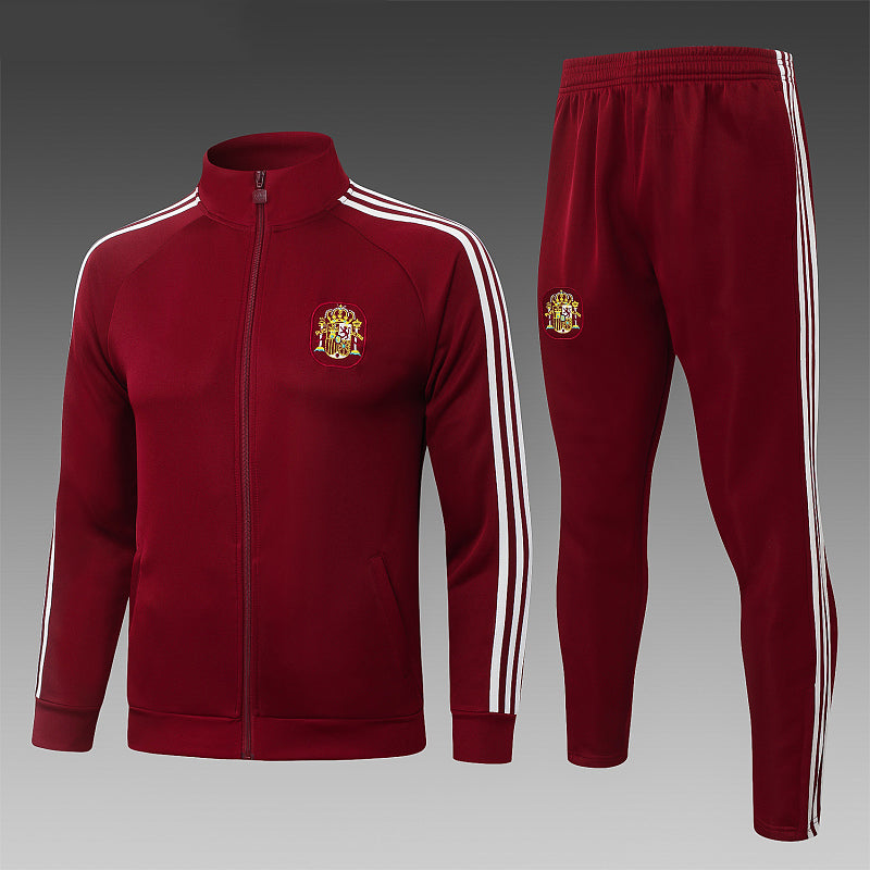 2026-27 Spain Red Long zippered training suit