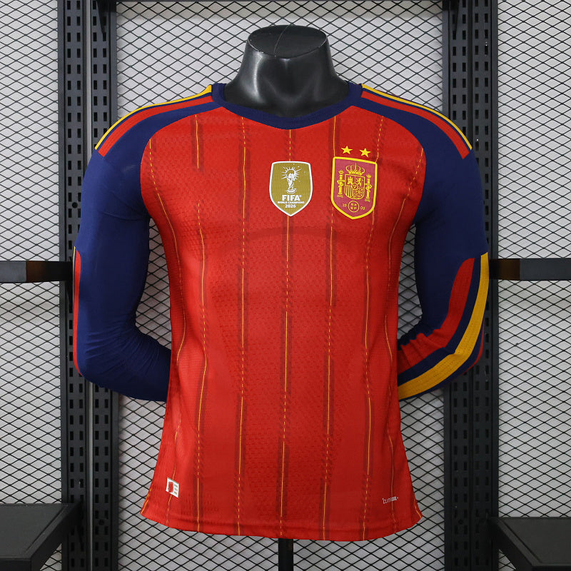 2026-27 Spain Home Two Stars Player Version Long sleeve