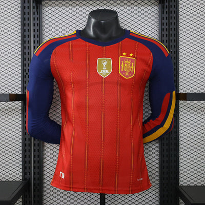 2026-27 Spain Home Two Stars Player Version Long sleeve