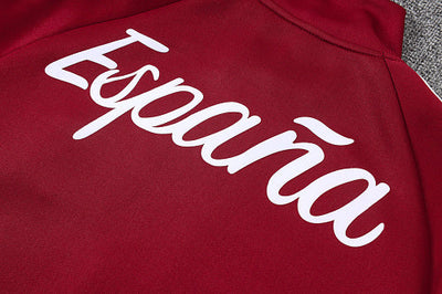 2026-27 Spain Red Long zippered training suit