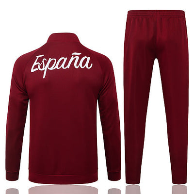 2026-27 Spain Red Long zippered training suit