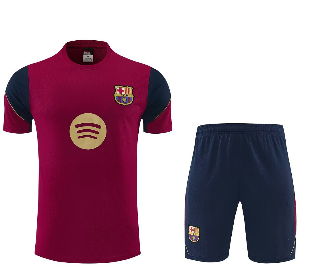 2026-27 Barcelona Red Short-sleeved shorts training suit