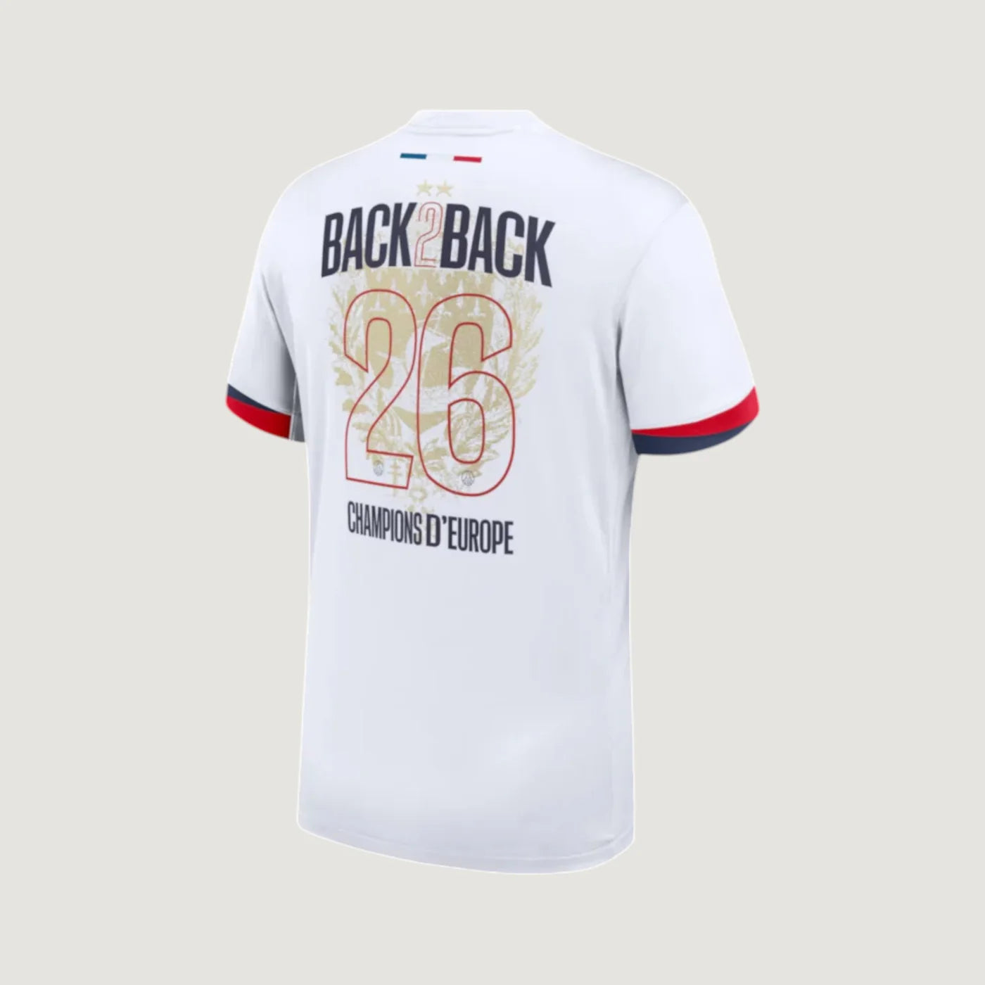 PSG - 2 Étoiles Back To Back Champions D'Europe 25/26 - Blanc (extérieur)