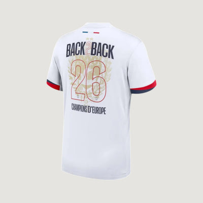 PSG - 2 Étoiles Back To Back Champions D'Europe 25/26 - Blanc (extérieur)