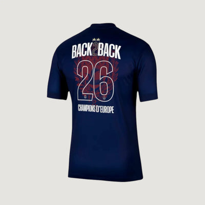PSG - 2 Étoiles Back To Back Champions D'Europe 25/26 - Bleu (domicile)