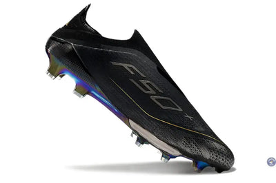 Adidas F50 + Laceless FG Dark Spark - Noir/Argenté/Doré