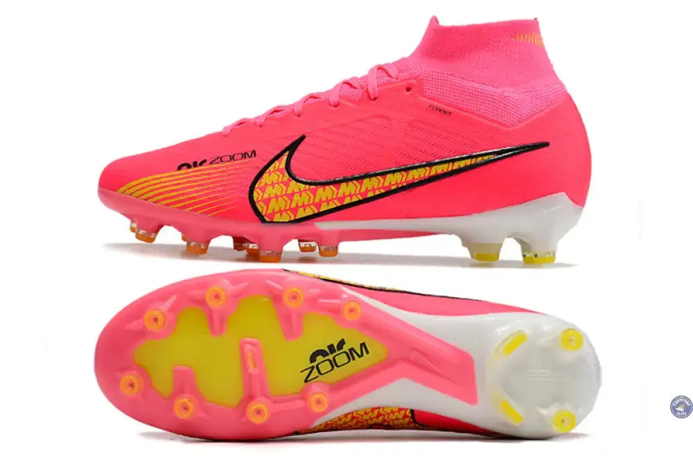 Air Zoom Mercurial Superfly 9 AG - Rose/Jaune/Blanc/Noir