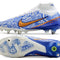 Air Zoom Mercurial Superfly 9 Anticlog SG CR7 Personal Edition - Blanc/Cuivré/Bleu