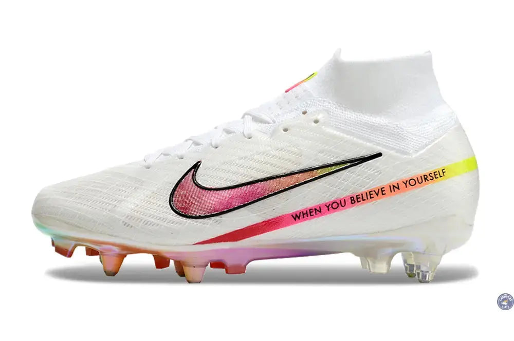 Air Zoom Mercurial Superfly 9 x Rashford Anticlog SG - Blanc/Rose/Orange/Jaune