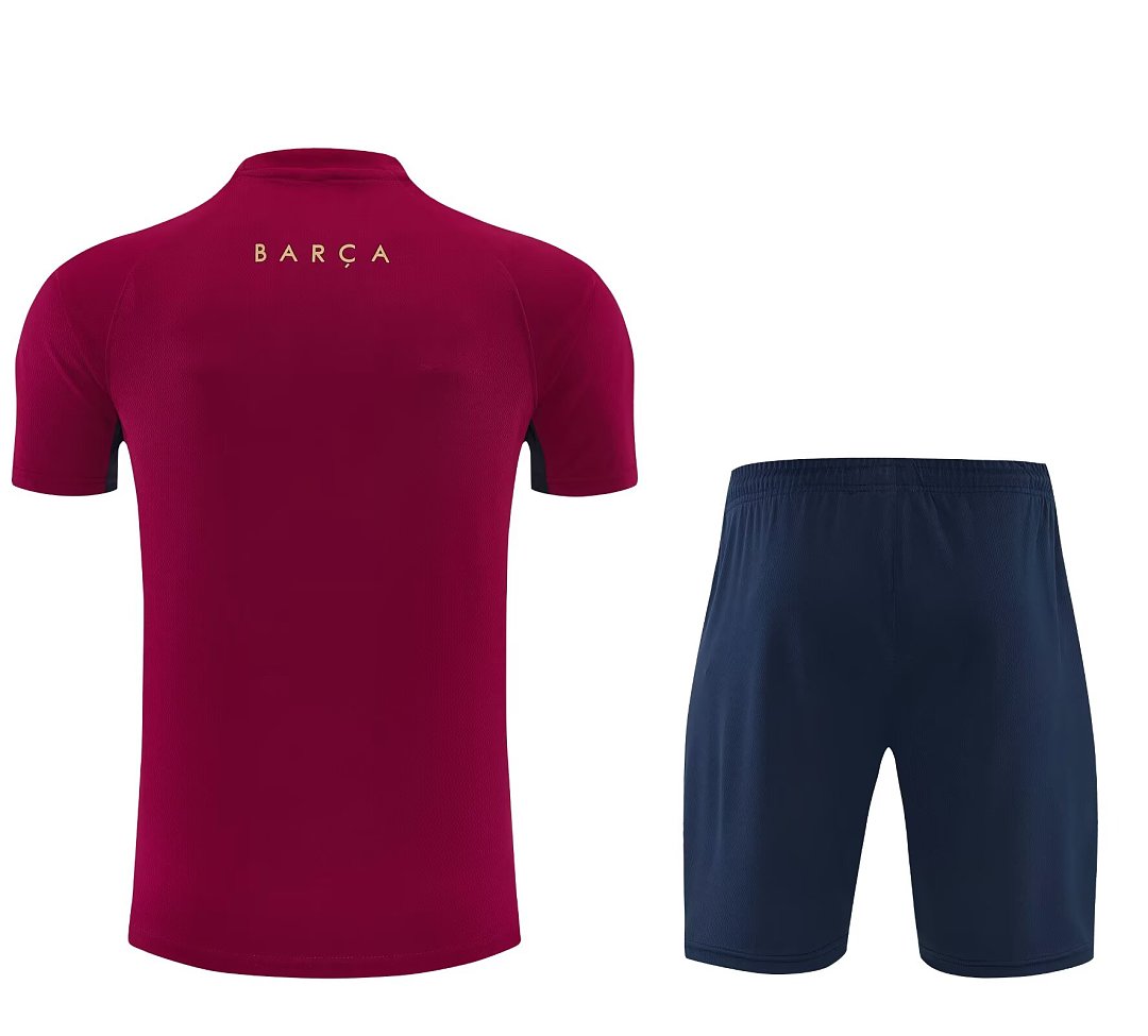 2026-27 Barcelona Red Short-sleeved shorts training suit