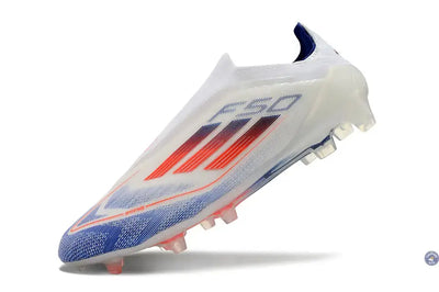 F50 Elite Laceless FG Advancement - Blanc/Rouge/Bleu