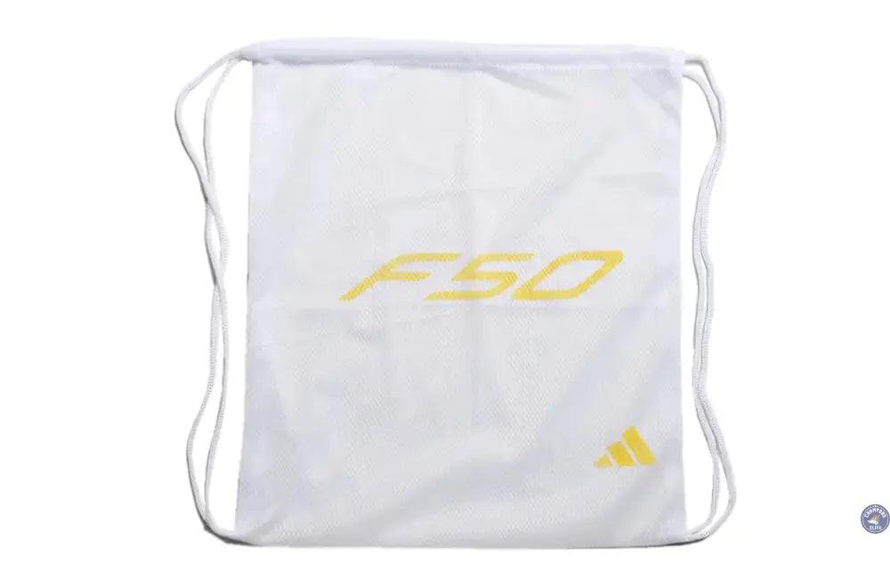 F50+ Elite Laceless FG - Blanc/Violet/Doré