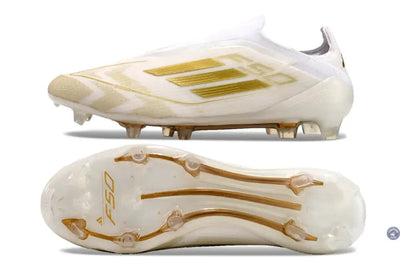 F50 Elite Laceless FG Day Spark - Blanc/Doré/Blanc