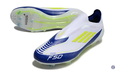 F50 Elite Laceless FG Messi - Blanc/Jaune/Violet