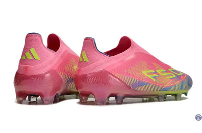 F50 Elite Laceless FG Mystic Victory - Lucid Pink/Lucid Lemon/Blue Fusion