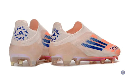 F50 Elite Laceless FG Spark Fusion - Beige/Orange/Bleu