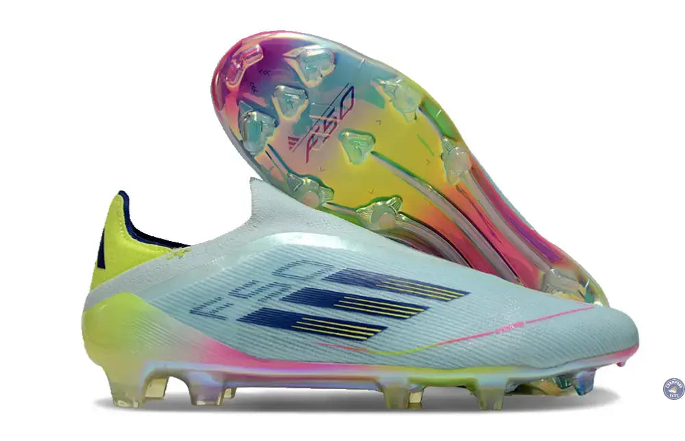 F50 Elite Laceless FG Stellar Icon - Almost Blue/Bleu/Jaune