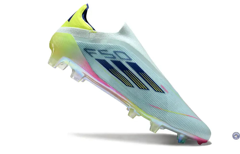 F50 Elite Laceless FG Stellar Icon - Almost Blue/Bleu/Jaune