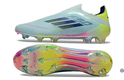 F50 Elite Laceless FG Stellar Icon - Almost Blue/Bleu/Jaune