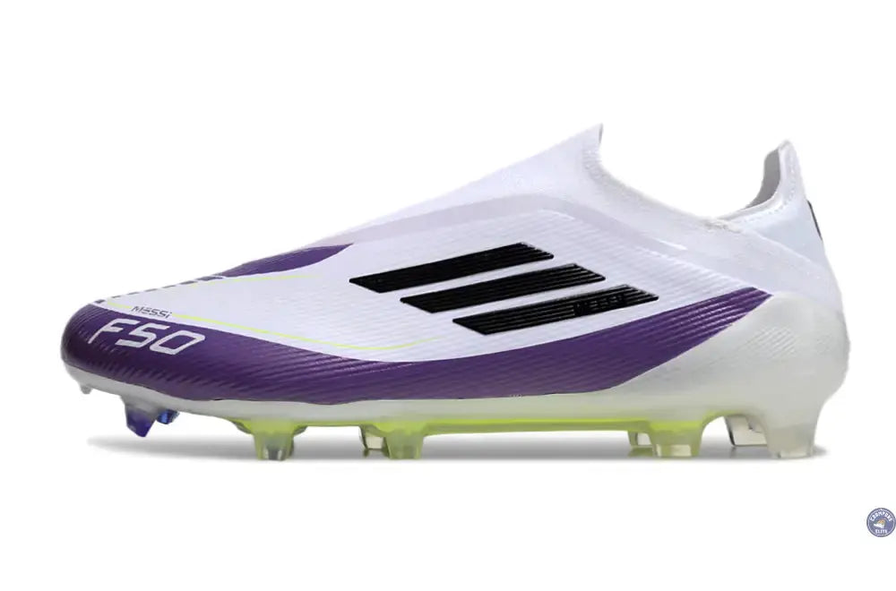F50 Elite Laceless FG Triunfo Estelar - Blanc/Noir/Violet