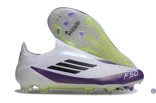 F50 Elite Laceless FG Triunfo Estelar - Blanc/Noir/Violet