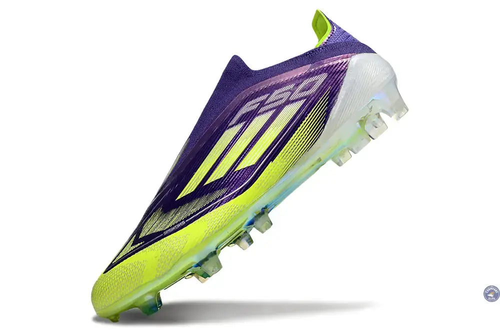 F50 Elite Laceless FG - Violet/Jaune Fluo/Gris