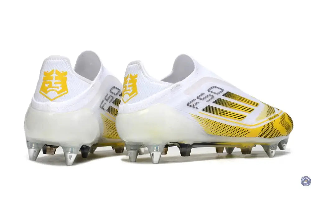 F50 Elite Laceless Kings League SG - Blanc/Jaune/Noir