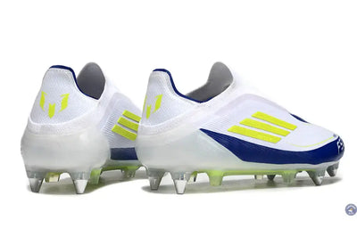 F50 Elite Laceless SG - Blanc/Bleu/Jaune Fluo