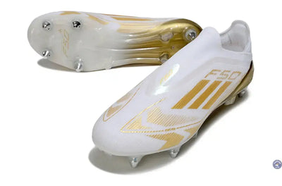 F50 Elite Laceless SG - Blanc/Doré