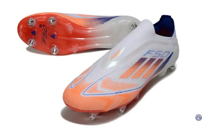 F50 Elite Laceless SG - Blanc/Orange/Bleu