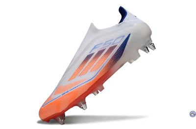 F50 Elite Laceless SG - Blanc/Orange/Bleu