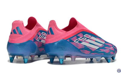 F50 Elite Laceless SG Reemergence - Bleu/Blanc/Rose