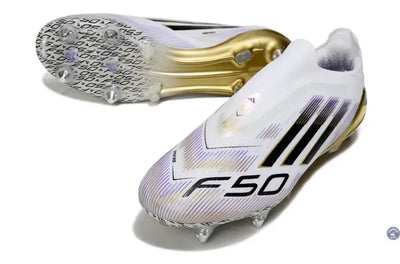 F50 Elite Laceless SG Road to Glory - Blanc/Noir/Doré