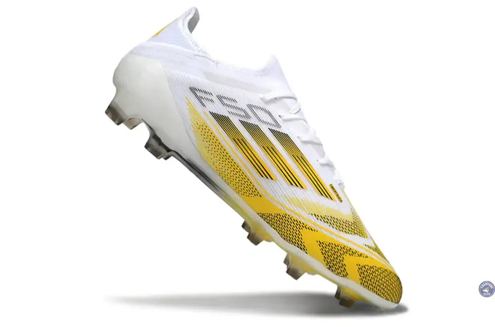 F50 Elite Lacets FG - Blanc/Jaune/Noir