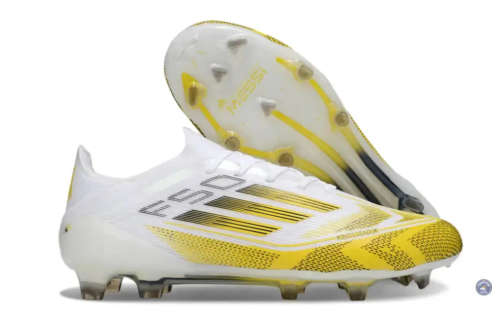 F50 Elite Lacets FG - Blanc/Jaune/Noir