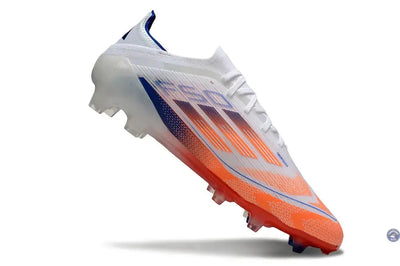 F50 Elite Lacets FG - Blanc/Orange/Bleu