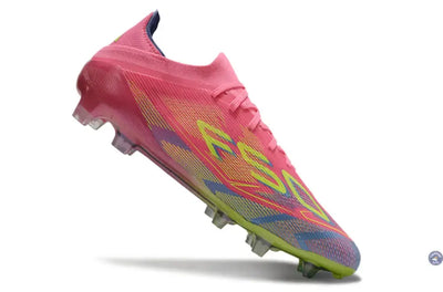 F50 Elite Lacets FG Mystic Victory - Rose/Vert/Blue Fusion