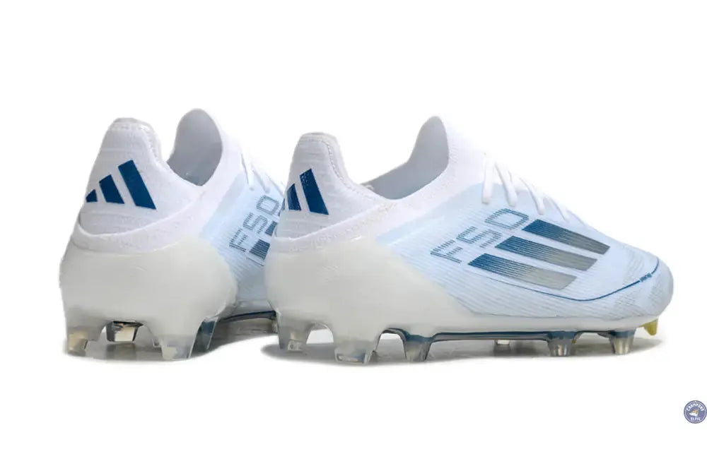 F50 Elite Lacets FG Polar Victory - Blanc/Argenté/Bleu