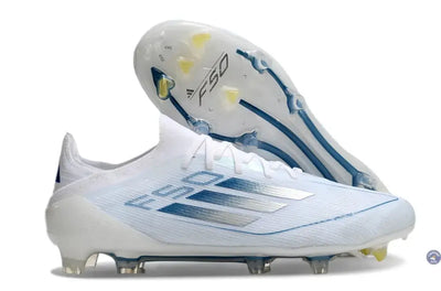 F50 Elite Lacets FG Polar Victory - Blanc/Argenté/Bleu