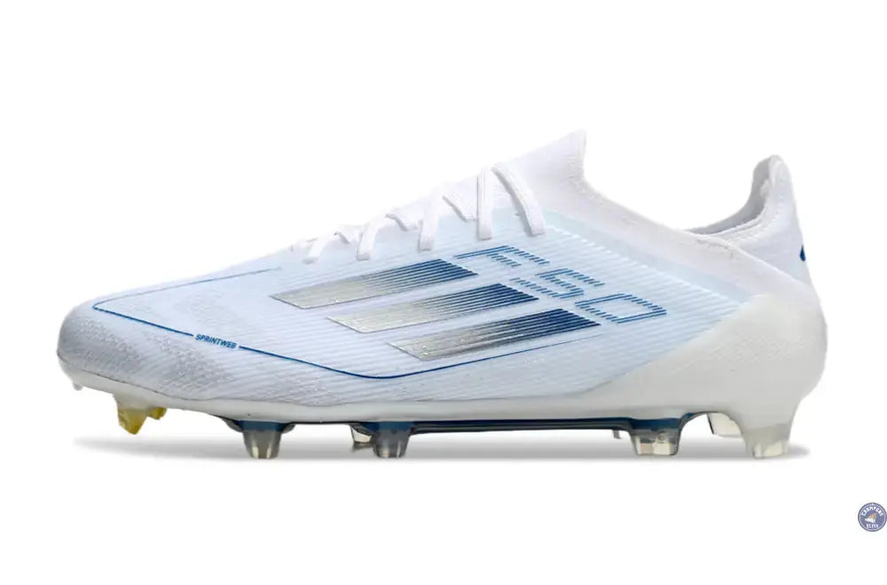 F50 Elite Lacets FG Polar Victory - Blanc/Argenté/Bleu