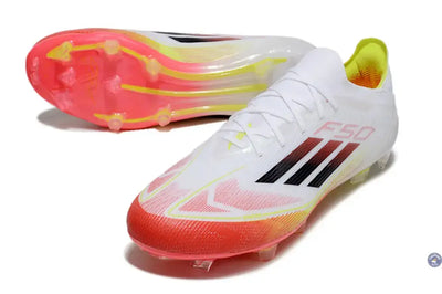 F50 Elite Lacets FG Pure Victory - Blanc/Noir/Jaune