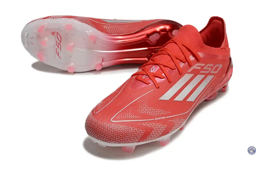 F50 Elite Lacets FG - Rouge/Blanc