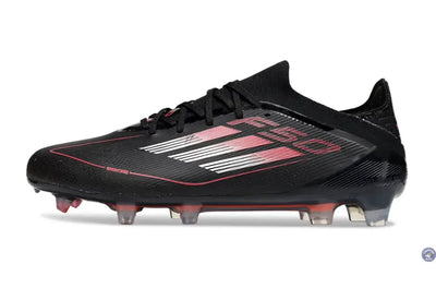 F50 Elite Lacets FG Stealth Victory - Noir/Argenté/Lucid Red