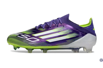F50 Elite Lacets FG - Violet/Vert Fluo/Gris