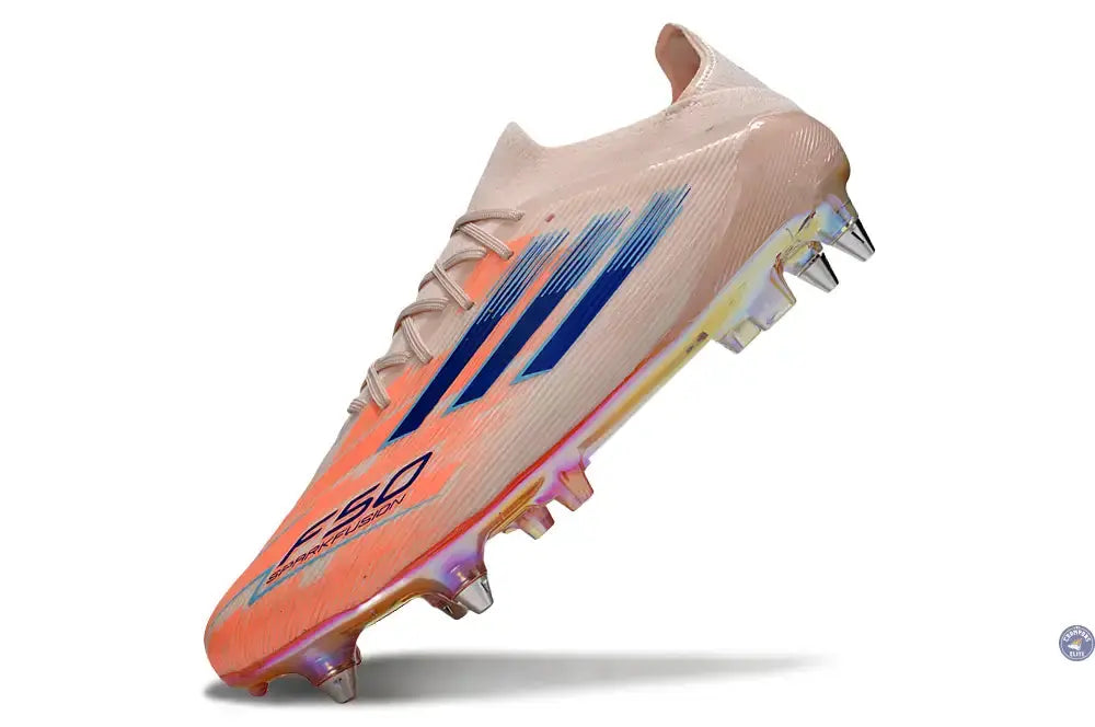 F50 Elite Lacets SG - Beige/Orange/Bleu