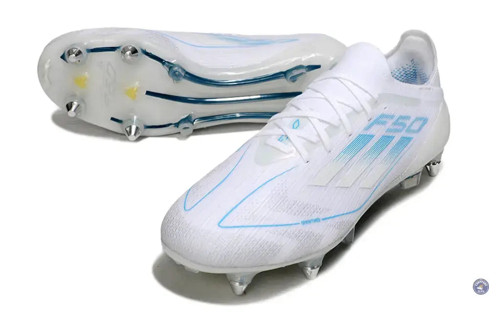 F50 Elite Lacets SG Polar Victory - Blanc/Argenté/Bleu