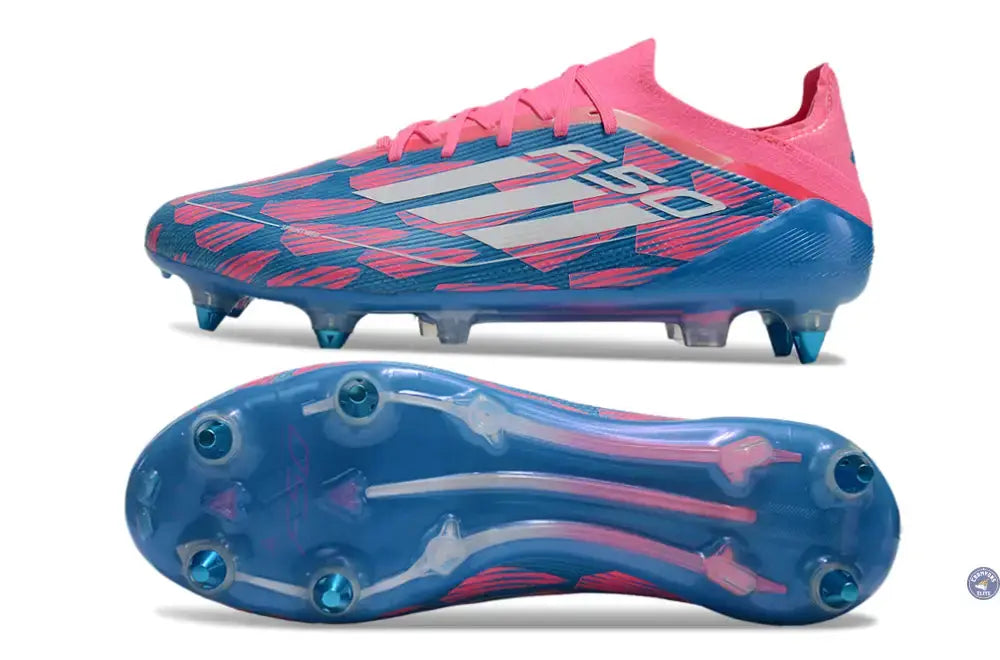 F50 Elite Lacets SG Reemergence - Bleu/Blanc/Rose